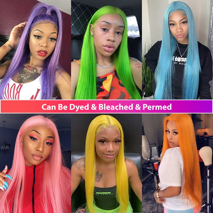 Highlight Colored Blonde #613 Lace Front Human Hair Wigs For Women Brazilian Straight HD Lace Frontal Wig Ombre #P4/27 #P4/30