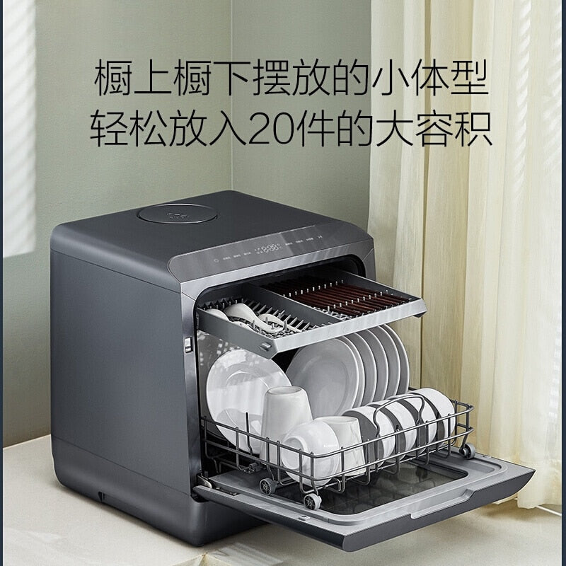 Home Full Automatic Desktop dish washers UV disinfection sterilization countertop dishwasher intelligent portable dishwasher