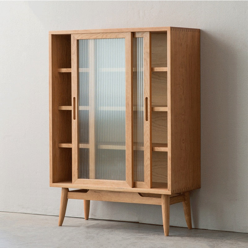 Home Furniture Kitchen Furniture Kitchen Cabinets living room storage locker cherry wood solid wood Kitchen Cabinet 80*40*110cm