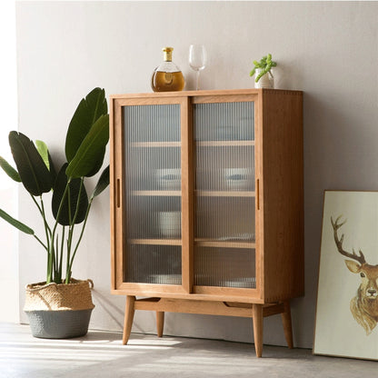 Home Furniture Kitchen Furniture Kitchen Cabinets living room storage locker cherry wood solid wood Kitchen Cabinet 80*40*110cm