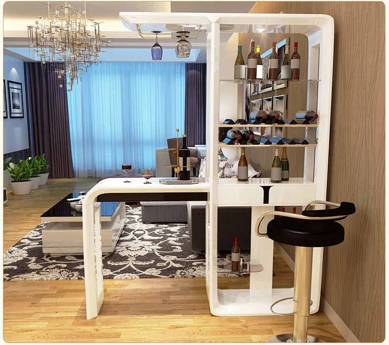 Home  bar furniture set bar table  with LED tempered glass Q01