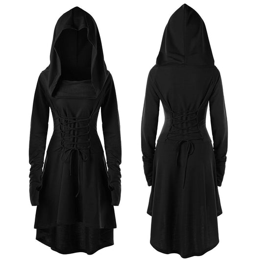 Hoodie Dress 2019 Vintage Long Sleeve Gothic Dress Women Casual Fashion Elegant Dresses Woman Party Night Vestidos