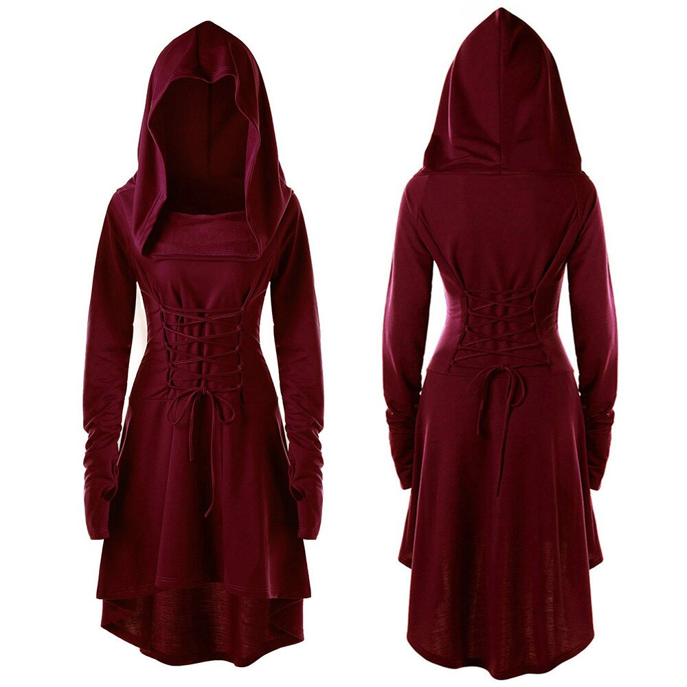 Hoodie Dress 2019 Vintage Long Sleeve Gothic Dress Women Casual Fashion Elegant Dresses Woman Party Night Vestidos