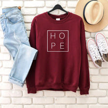 将图片加载到图库查看器，Women&#39;s Hope Christian Sweater &amp; T-shirt Graphic Religious Fashion Clothing Bible Pullover Hope Faith Jumper Tops Spring Long Sleeve
