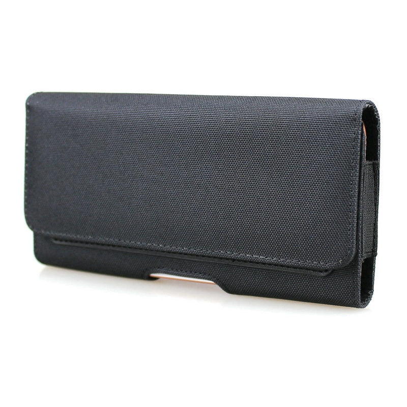 Horizontal Nylon Holster Case with Belt Clip Loop ID Card Slot For iPhone x / For iPhone xs