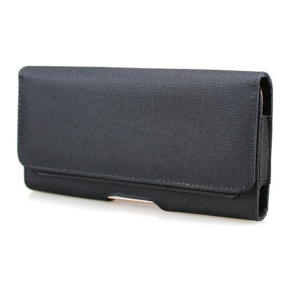 Horizontal Nylon Holster Case with Belt Clip Loop ID Card Slot For iPhone x / For iPhone xs