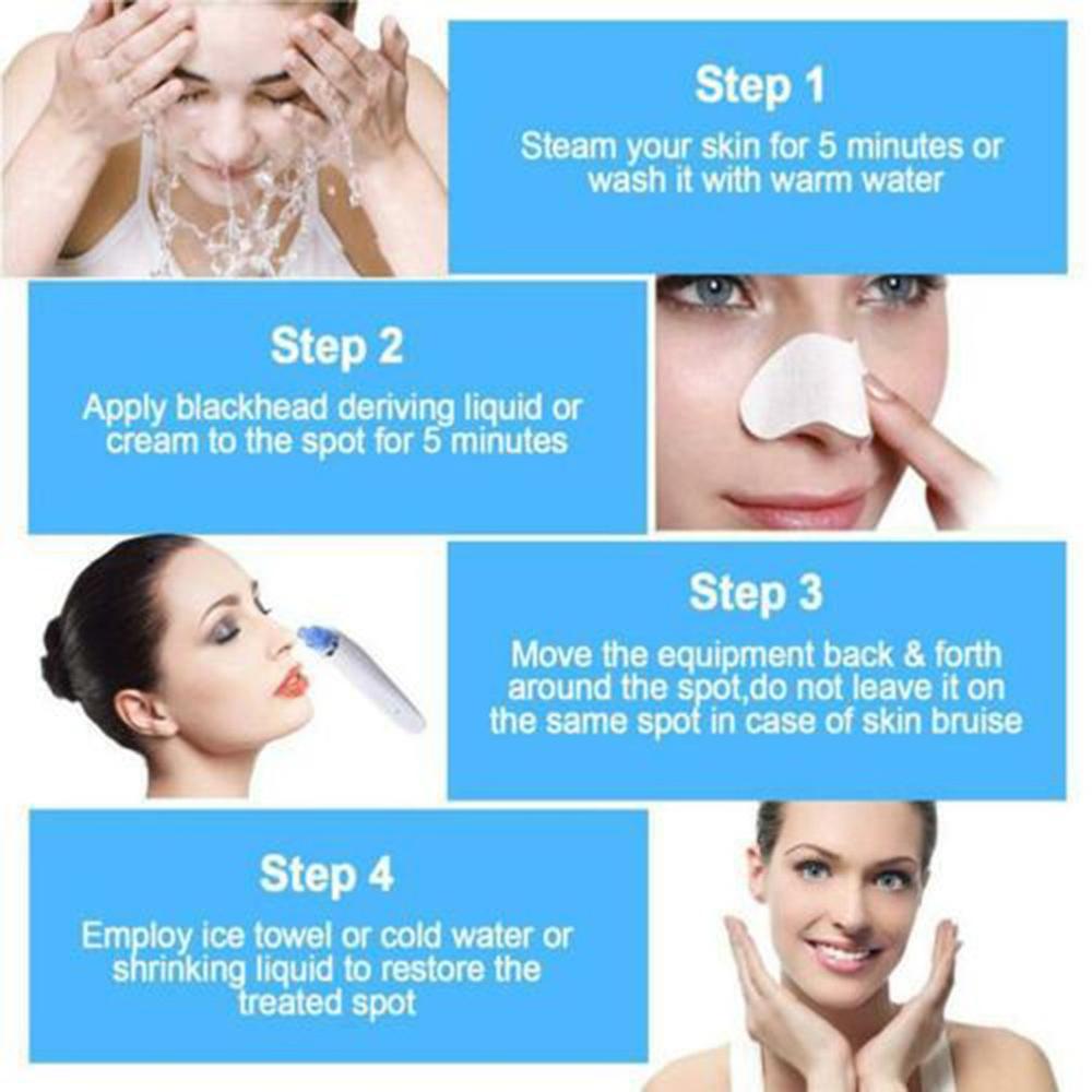 Hot Pro Vacuum Suction Blackhead Remover Nose Facial Pore Spot Cleaner Acne Black Head Pimple Remover Beauty Face Skin Care Tool
