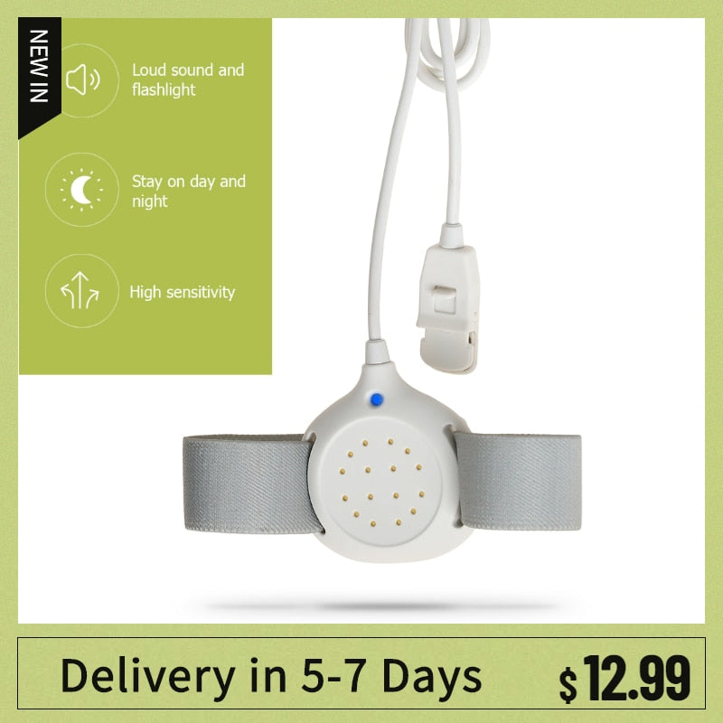 Hot Professional Arm Wear Bed-wetting Sensor Alarm For Baby Toddler Adults Potty Training Wet Reminder Sleeping Enuresis