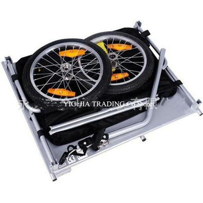 Hot Sale Bike Trailer, Steel Frame Luggage Cart Can Load 88LBS, 16inch Wheel Bicycle Cargo