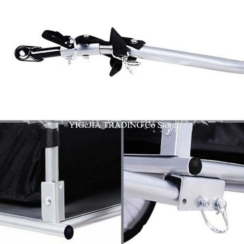 Hot Sale Bike Trailer, Steel Frame Luggage Cart Can Load 88LBS, 16inch Wheel Bicycle Cargo