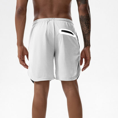 Men's 2 in 1 Joggers Shorts Security Pockets Men's Double Layer Shorts With Pocket Fitness Shorts Camo Workout Shorts