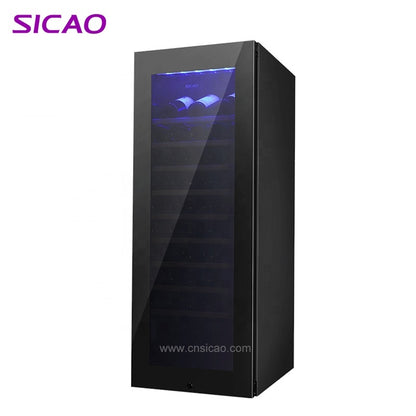 Hot Sell Mirror Glass Door Luxury Large Insulated Red Wine cooler Refrigeration Refrigerator Cellar For Living room