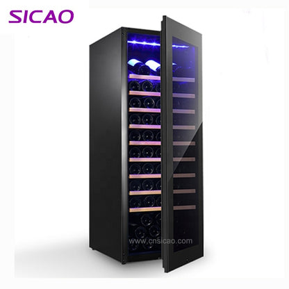 Hot Sell Mirror Glass Door Luxury Large Insulated Red Wine cooler Refrigeration Refrigerator Cellar For Living room