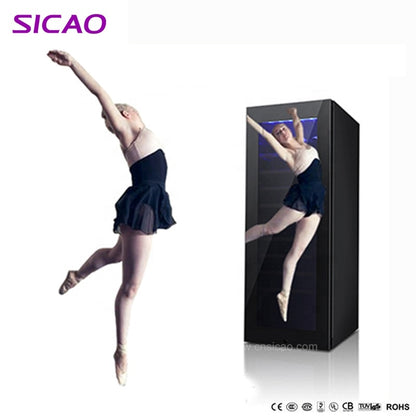 Hot Sell Mirror Glass Door Luxury Large Insulated Red Wine cooler Refrigeration Refrigerator Cellar For Living room