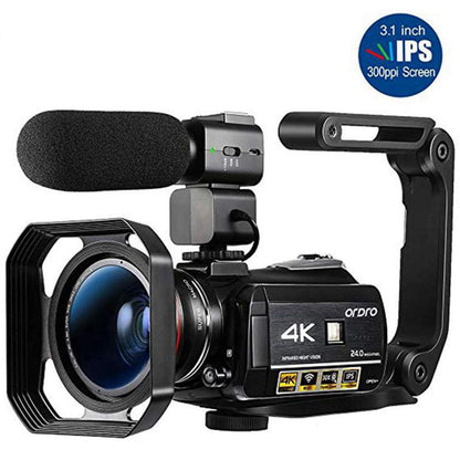 Hot Video Camera 4K Camcorders Vlog Camera Ordro AC3 30X Digital Zoom Night Vision Filmadora for YouTube Video Blogger