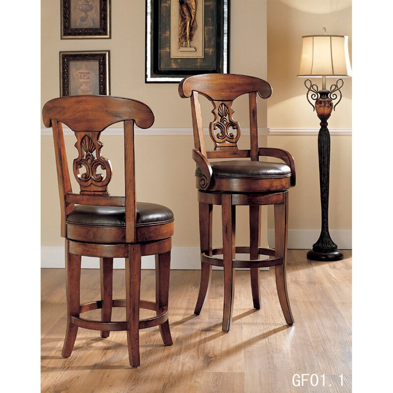 Wooden high chair for bar table of bar table set for home use GF01. Bar Counter