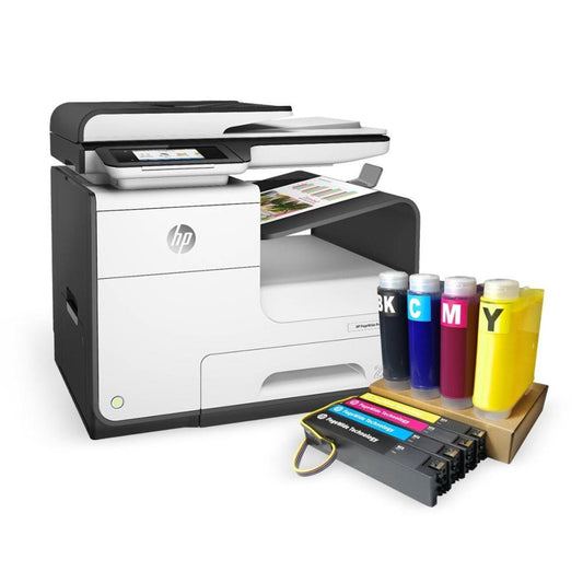 HP Pagewide Pro 477Dw (D3Q20B) Printer and XXL Ciss System Quality Fast Reliable Printing Home Office Compatible White Color