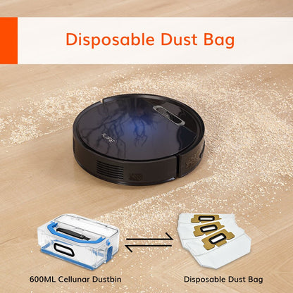 ILIFE B5 Max Robot Vacuum Cleaner,Cellphones WIFI APP Control,Mop & Sweep,Strong suction 2000pa,600ml Large Dustbox,1L Dust bag
