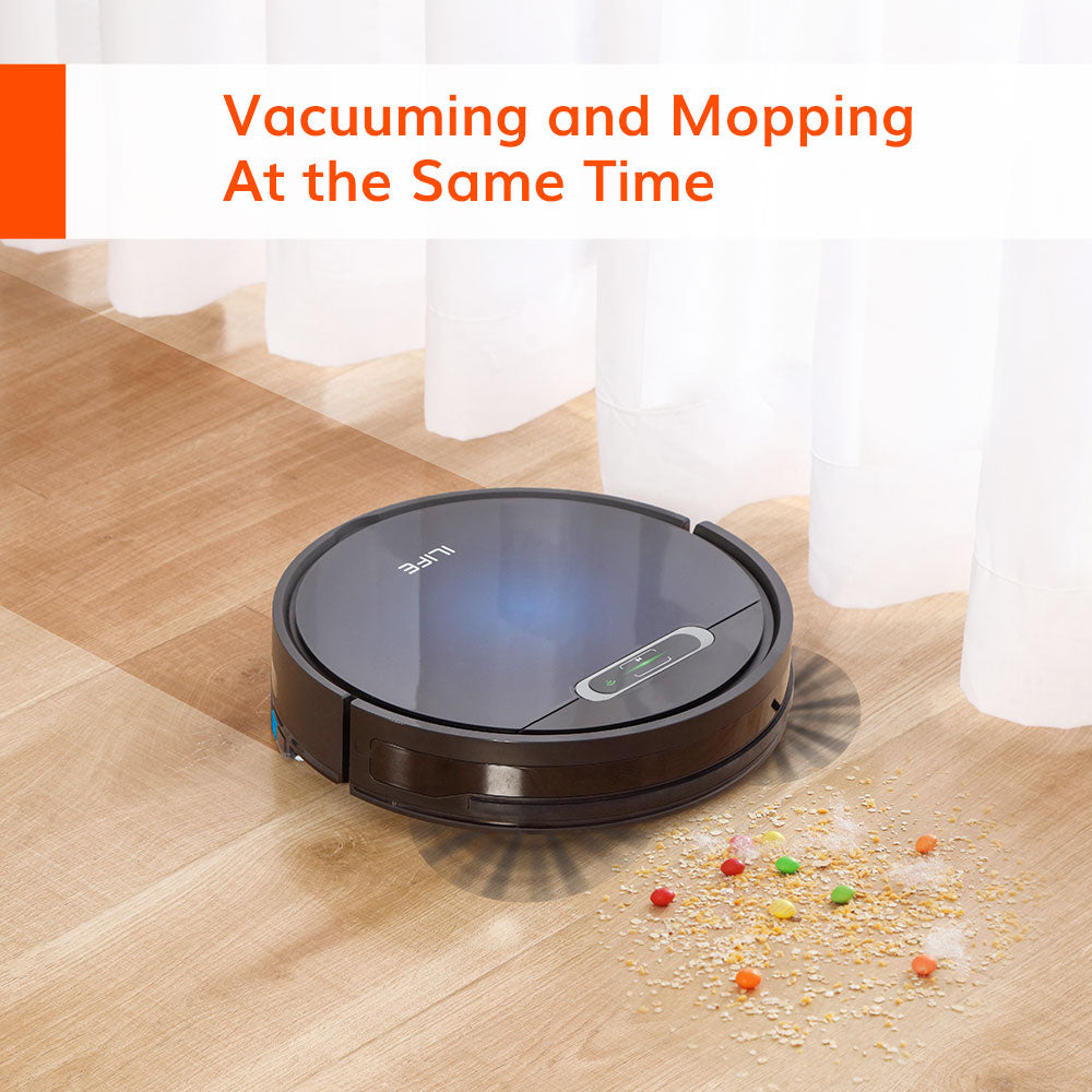 ILIFE B5 Max Robot Vacuum Cleaner,Cellphones WIFI APP Control,Mop & Sweep,Strong suction 2000pa,600ml Large Dustbox,1L Dust bag