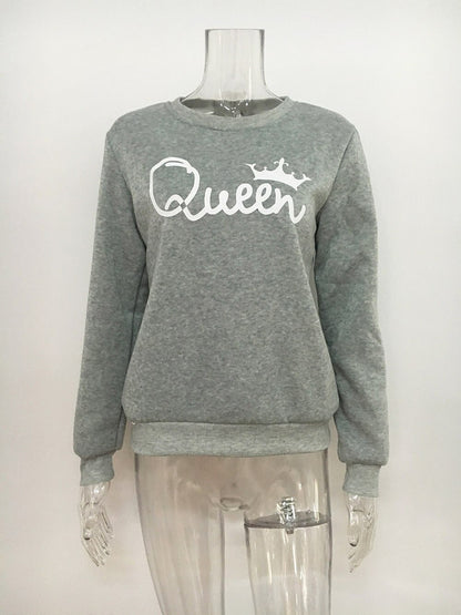 Imperial Crown Queen Long Sleeve Sweater Women Femme 2017 Autumn Winter Women Harajuku Pullovers O Neck Casual sweatshirts