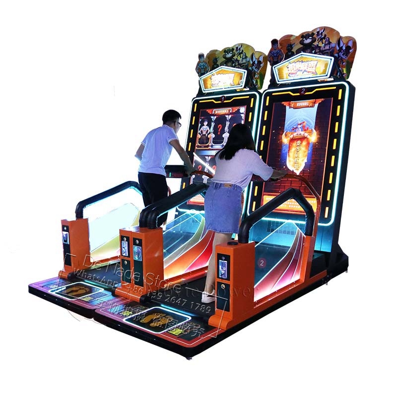 Indoor Amusement Center Adults Kids  Running Racing Sport Fitness Simulator Treadmill Runner Coin Operated Arcade Game Machine