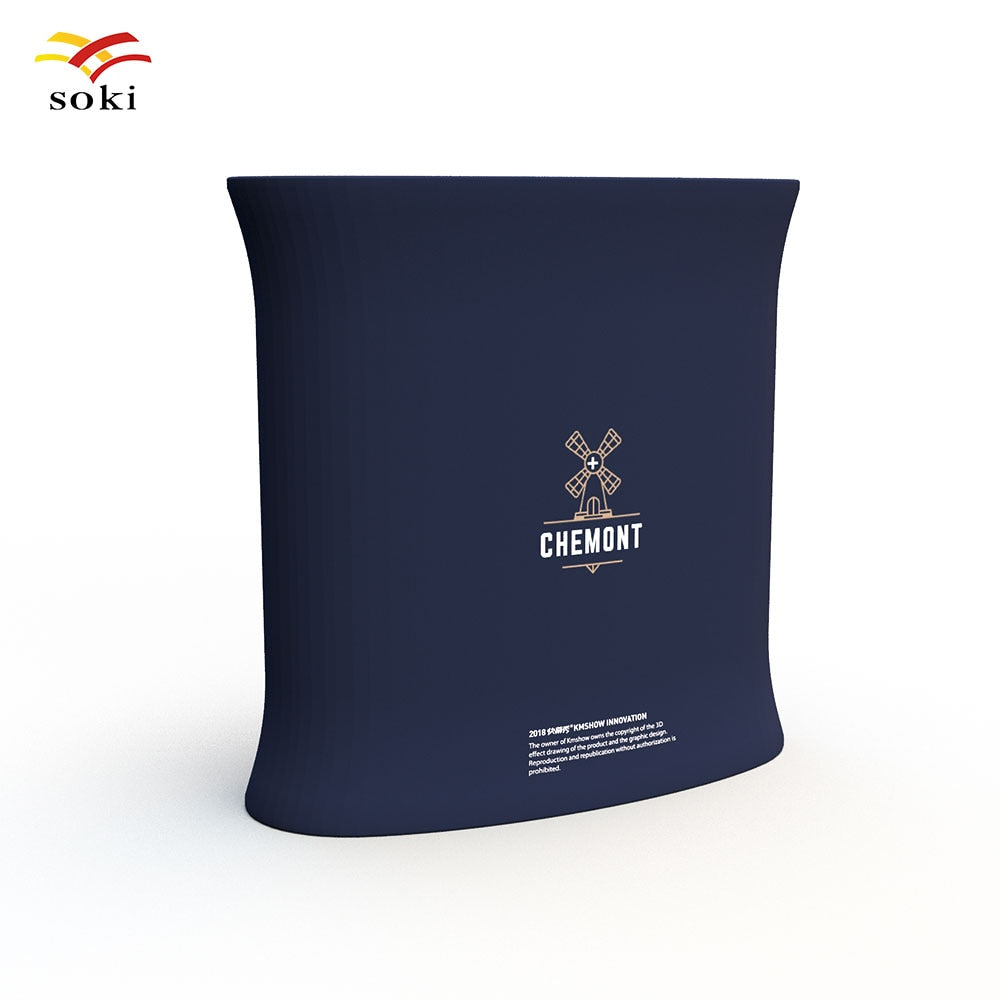 Indoor Rectangle Top Board Reception Counter Promotion Table For Exhibition Booth Trade Show
