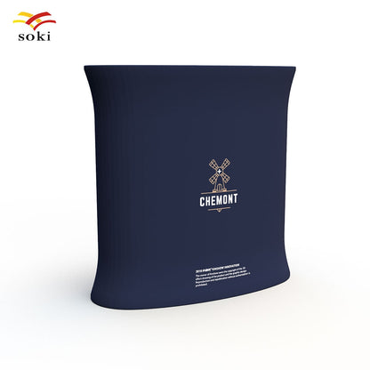 Indoor Rectangle Top Board Reception Counter Promotion Table For Exhibition Booth Trade Show