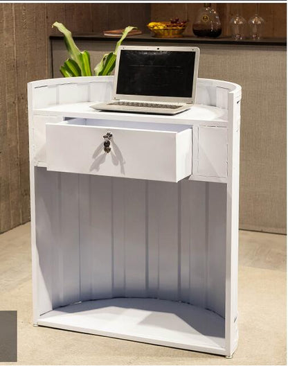 Industrial style retro cashier iron art small reception counter catering reception counter clothing store front desk small bar