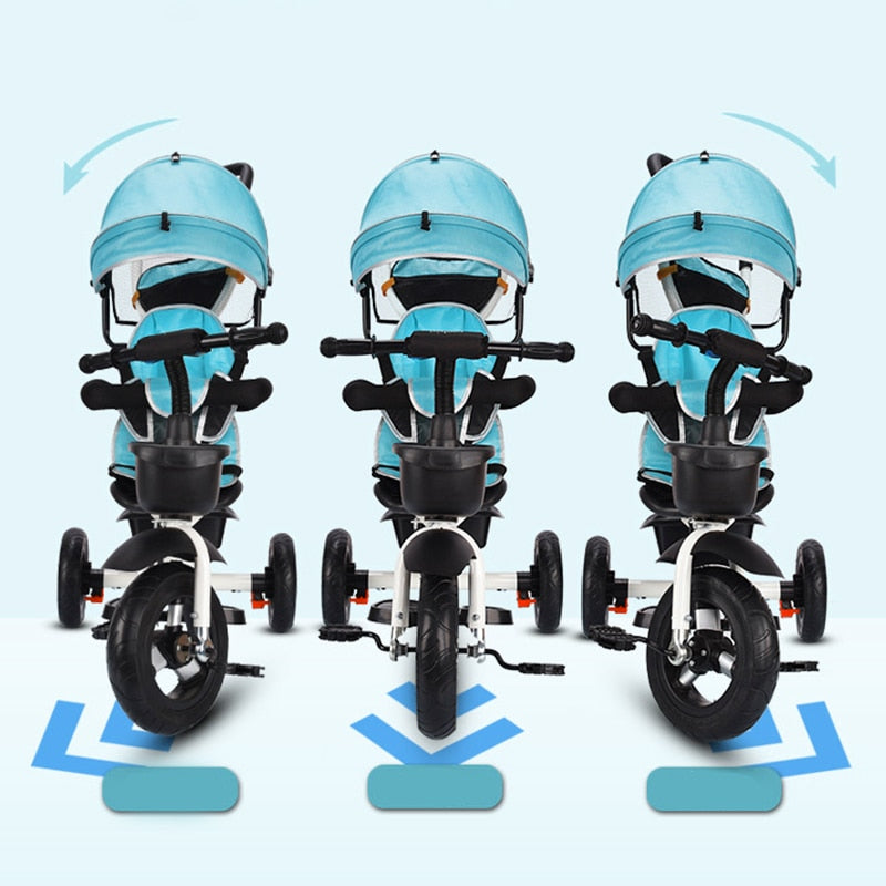 Infant Child Tricycle Bicycle Folding 1-3-5 Years Old Rotating Seat Baby Stroller 3 in 1 Three Wheels Child Stroller Bicycle