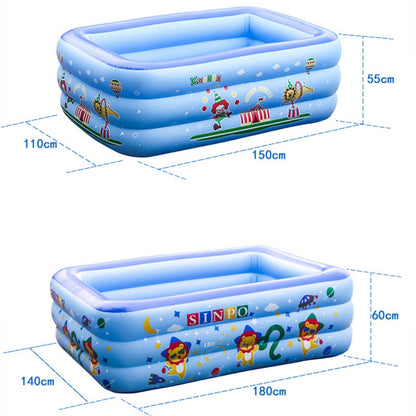 Inflatable swimming pool children rectangular fishing pond thickened household foldable