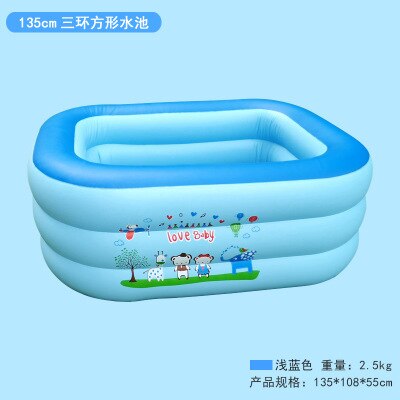 Inflatable swimming pool children rectangular fishing pond thickened household foldable