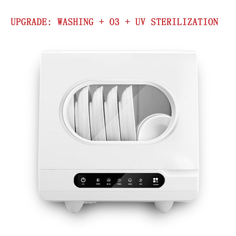 Intelligent Automatic dishwasher Home Desktop Free Installation Dish Washing Machine Mini O3+UV Double sterilization Dish Washer