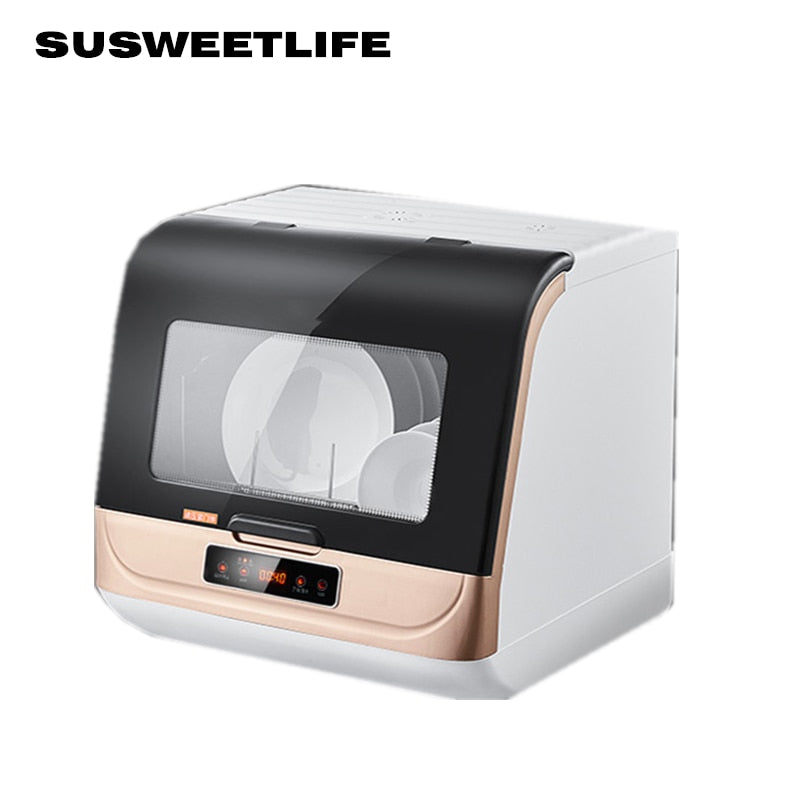 Intelligent automatic dishwasher consumer and commercial desktop free installation of small air-drying dishwasher