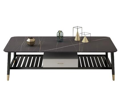Italian Style Simple Rock Board TV Cabinet Combination Light Luxury Modern Living Room Coffee Table Nordic Tea Table
