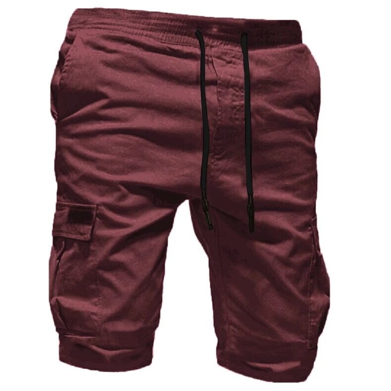 Jaycosin Men's Military Cargo Shorts New Solid Tactical Shorts Men Cotton Loose Work Casual Short Pants Drawstring Pantalones