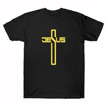 Load image into Gallery viewer, Jesus Christian Cross Printing T Shirts New Style Unique Men Casual Short Sleeve Tops Summer Tee Black White Hipster Streetwear
