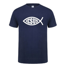 Load image into Gallery viewer, Jesus Fish Christ Print Unisex T-Shirt For Men Women Christian Jesus Faith Inspirational Fashion Brand T-shirt Men Clothing
