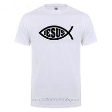 Load image into Gallery viewer, Jesus Fish Christ Print Unisex T-Shirt For Men Women Christian Jesus Faith Inspirational Fashion Brand T-shirt Men Clothing
