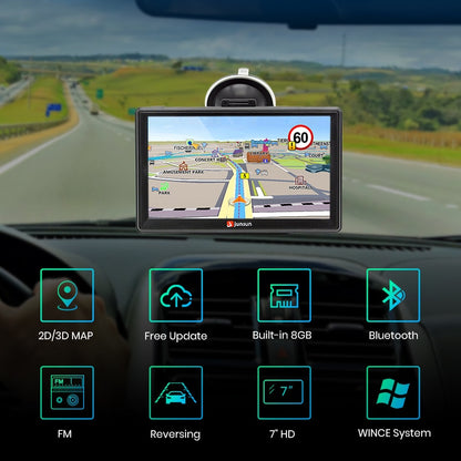 Junsun D100 GPS 7" HD Car GPS Navigation FM Bluetooth AVIN Navitel latest Europe Map Sat nav Truck GPS Navigators Automobile