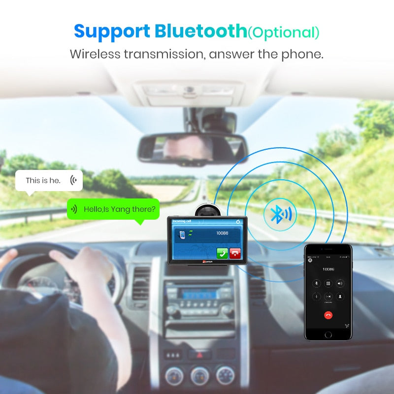 Junsun D100 GPS 7" HD Car GPS Navigation FM Bluetooth AVIN Navitel latest Europe Map Sat nav Truck GPS Navigators Automobile