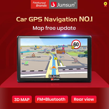Junsun D100 GPS 7" HD Car GPS Navigation FM Bluetooth AVIN Navitel latest Europe Map Sat nav Truck GPS Navigators Automobile