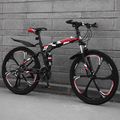 K-STAR Mountain Bike Folded Mountain Bike Children Shift Unisex Men Women Have Both Cycling Road Bicycle