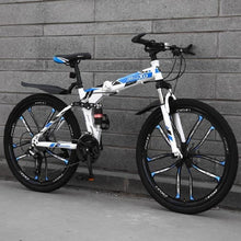 Charger l&#39;image dans la galerie, K-STAR Mountain Bike Folded Mountain Bike Children Shift Unisex Men Women Have Both Cycling Road Bicycle
