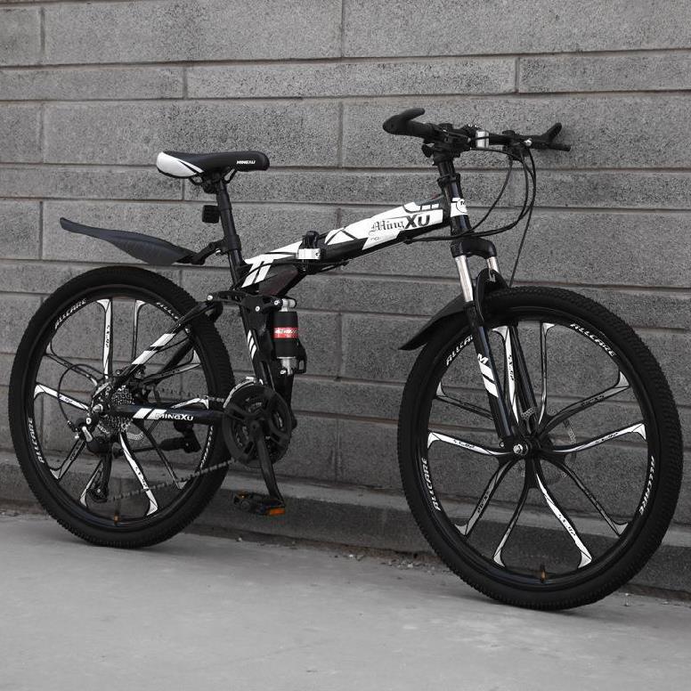 K-STAR Mountain Bike Folded Mountain Bike Children Shift Unisex Men Women Have Both Cycling Road Bicycle