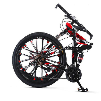 K-STAR Mountain Bike Folded Mountain Bike Children Shift Unisex Men Women Have Both Cycling Road Bicycle