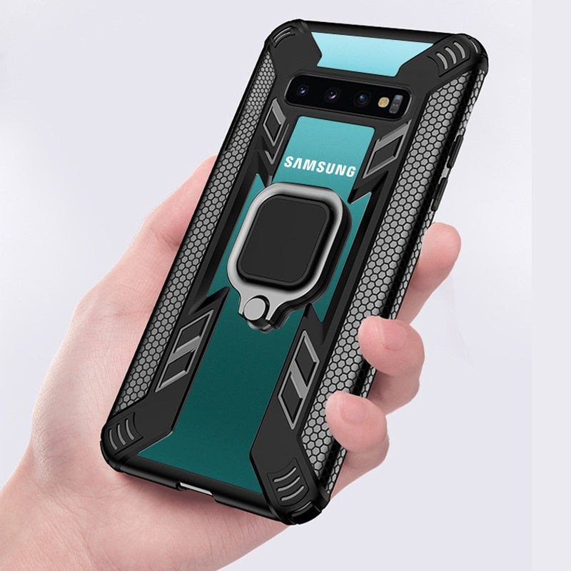 KEYSION Shockproof Armor Case for Samsung Galaxy S10 Plus S10e Note 10 Plus Phone Cover for A70 A50 A30 A20 A10 A50S A9 A7 2018
