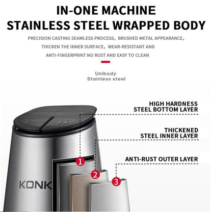 KONKA Professional All-Rounder Household Mincer 2 Speeds Double Blade 1.2L Stainless Steel Electric Chopper Meat Grinder Slicer
