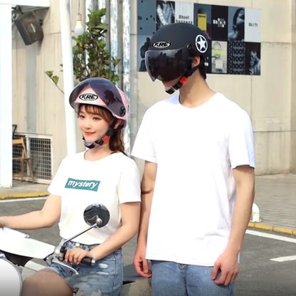 KRE Electric Motorcycle Helmet High Strength ABS Shell Scooter Vespa Casco Moto Summer Half Helmets Men Women Bicycle Capacete