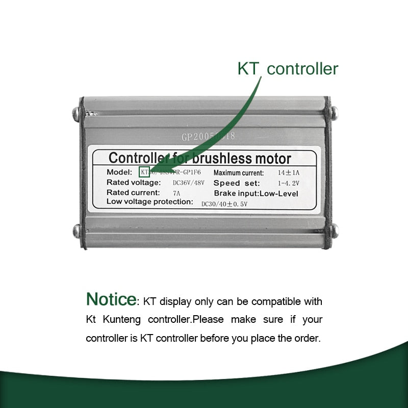 KT Ebike LCD5 Display Ebike Kunteng Intelligent Control Panel Display 24V 36V 48V For Electric Bicycle Conversion Kit