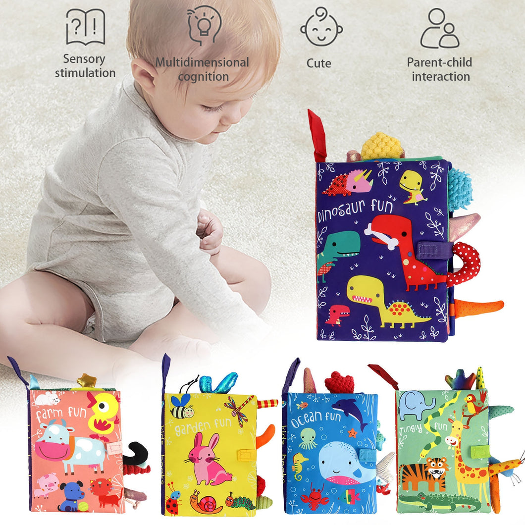 Kawaii 3D Children Animal Tails Cloth Book Baby Puzzle Educational Learning Toy Comfortable and Soft toys РазвивающиеИгрушки